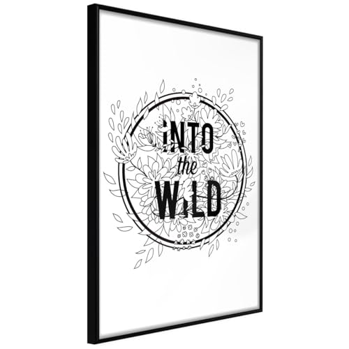 Affiche Connect with Nature cadre noir 30x42 poster nature salon