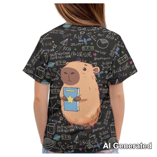 Image of Xhuibop Kids Tshirts Girls Boys 3-16 Years Summer Clothes for Teens Loose Fitting Tops