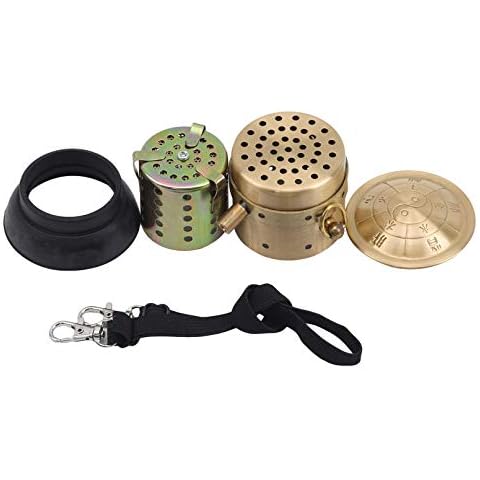 ZXDDD Pot à Dragon en cuivre Pur Brûleur à Moxa en Laiton Boîte à Moxa Acupuncture Mini Moxibustion Massage Appareil de thérapie à Moxa Chinois Support à Moxa Pot à Moxa Portable Cover