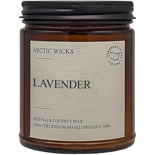 Arctic Wicks Coconut Beeswax Candle (Lavender 9oz)
