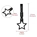 Q1-TECH, JDM Tsurikawa Ring Japanese Subway Train Bus Car Handle Cute Star Shaped Handle Hand Strap Rear Front Bumper Warning Rings Drift Charm Drift Bosozoku Car Accessory (Black/Black)
