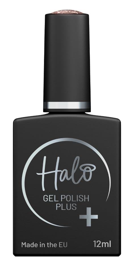 Halo Gel Polish Plus 12ml - Pink Diamond. UV/LED Gel Nail Polish, Long Lasting & Easy To Apply. Nail Art Colours For Manicure & Pedicure. Hema Free Gel Polish For Professional & Home Use.
