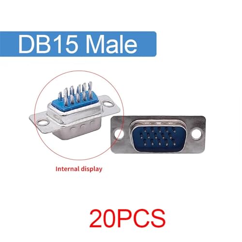 D-Sub DB15 conector DB9 VGA macho para puerto tipo D pin 9 2
