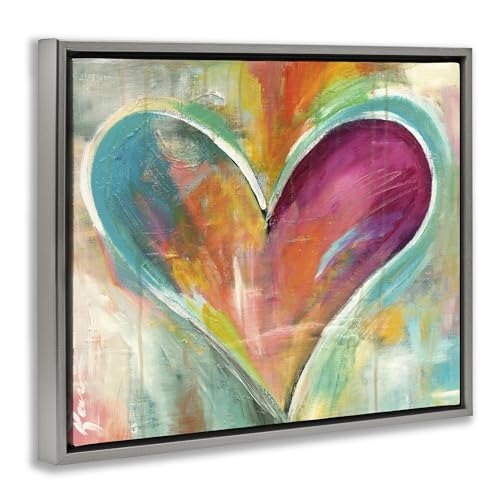 Lienzo de corazón abstracto colorido Kami Lerner para decorar el dormitorio 5