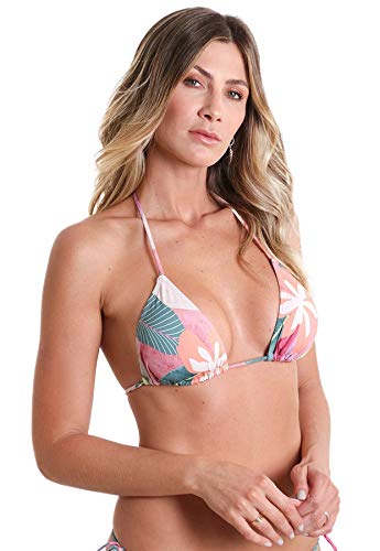 Top Biquíni Avulso bojo removível Cortininha Jardim Secreto - Rosa M