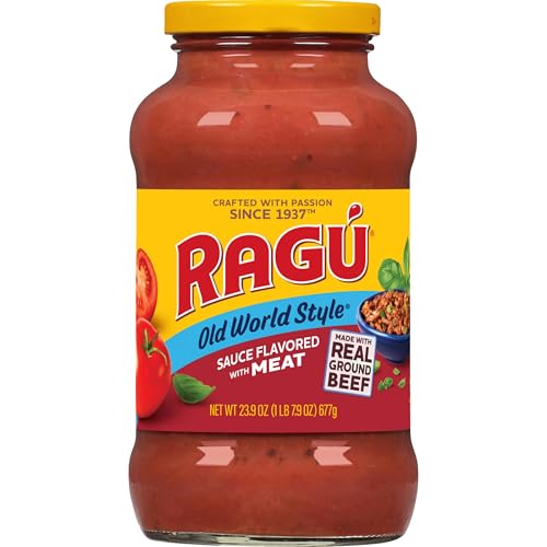 Image of RAGU Old World Style Sauce Flavored with Meat, Perfect for Italian Style Meals at Home, 23.9 Ounce