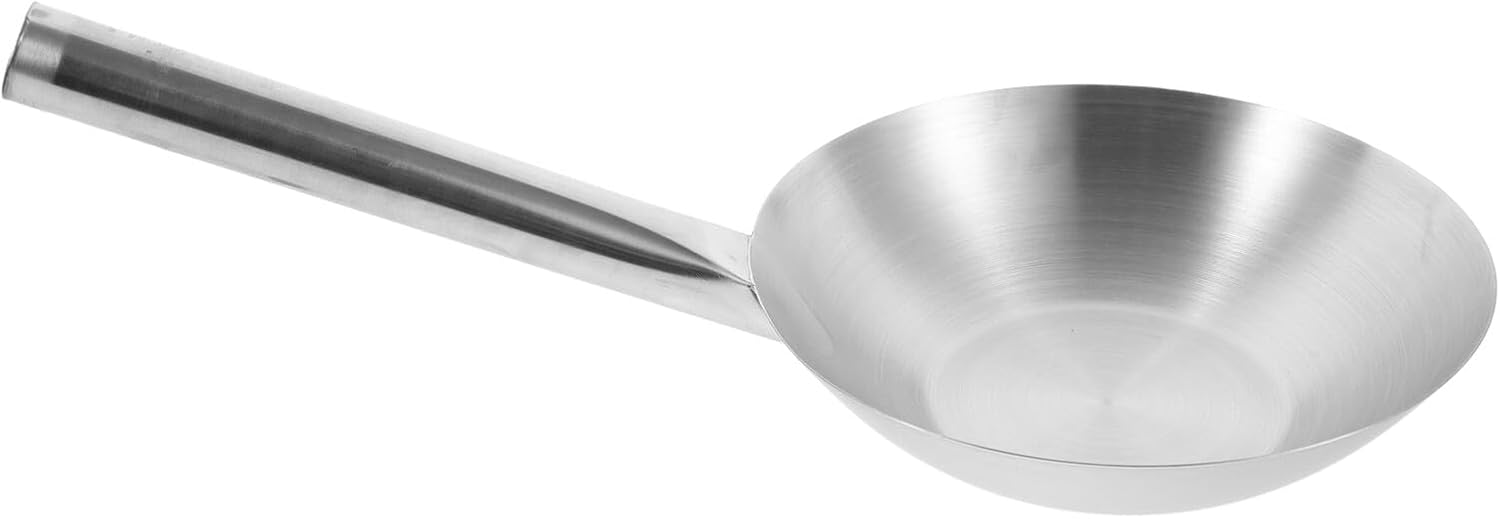 Housoutil Stainless Steel Long Handle Water Ladle 25cm, Thickened Non-magnetic Spoon for Home and Garden Watering, Multi-use Kitchen and Cooking Utensil