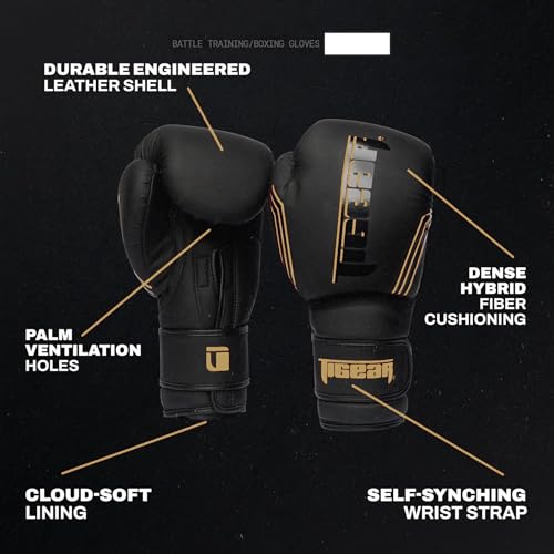 Image of Tigear Surge Pro Boxing Gloves for Men Women & Kids | Engineered Leather Muay Thai Gloves, MMA Gear, Kickboxing Heavy Bag Training and Sparring