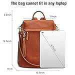 S-ZONE Women Vintage Genuine Leather Backpack Purse Anti-theft Fashion Travel Daypack - Image 3