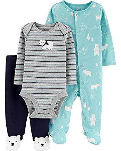 Vêtement ours polaire Carter's 3 pièces anti-irritation pour bébé 6 mois