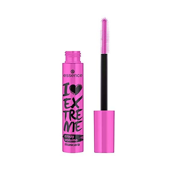 essence-I-Love-Extreme-Volume-Mascara-Crazy-Volume-Paraben-Free-Cruelty-Free-Black-Pack-of-1-Crazy-Volume essence | I Love Extreme Crazy Volume Mascara (Pack of 1) | Intense & Dramatic Volume & Length in One Swipe | Vegan & Cruelty Free