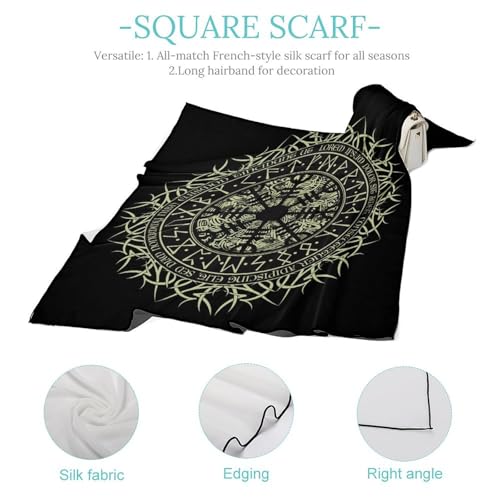 Square Silk Like Head Scarf, Womens Hair Scarf Neck Scarves Sleeping Hair Wraps Scarf 27 x 27 Inch4