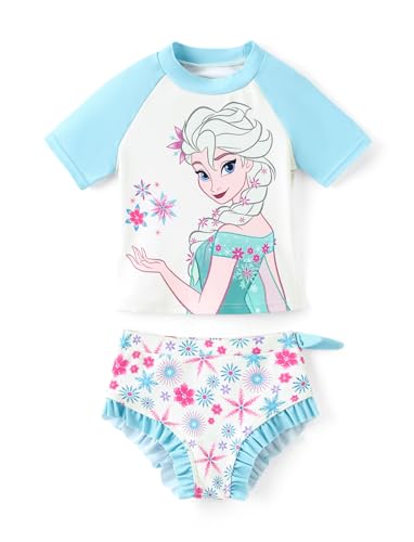 Image of Disney Princess Frozen Marvel Elsa Minnie Toddler Girl Swimsuit Tankini Bathing Suit 2 Piece Swimwear UPF 50+ Rashguard
