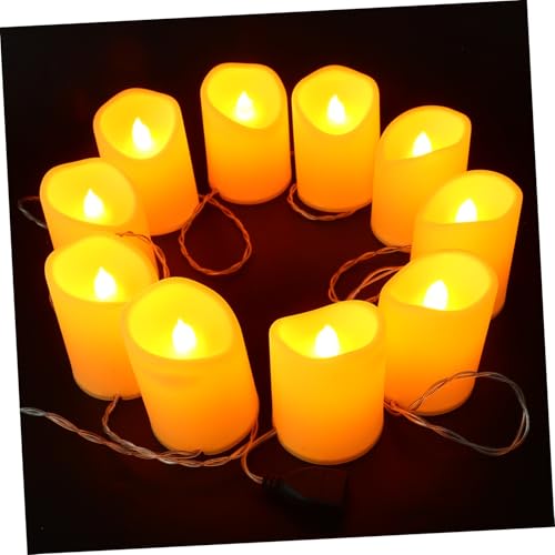 Luces LED de vela sin llama lámparas de simulación brillante USB para bodas 3