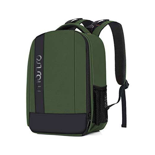 MOSISO Camera Backpack, DSLR/SLR/Mirrorless Photography Camera Case Buffer Padded Shockproof Camera Bag with Customized Modular Inserts&Tripod Holder Compatible with Canon,Nikon,Sony etc, Army Green