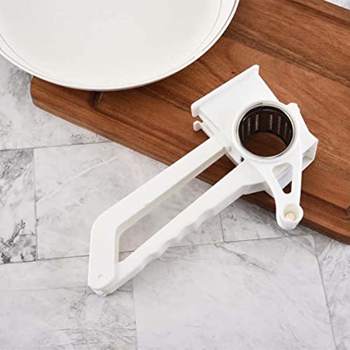 Rallador manual de queso de acero inoxidable blanco miniatura 7