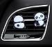 Forala 8 Pcs Cute Panda Steering Wheel Cover Set for Women Girl,Anti-Slip Lovely Cartoon Car Wheel Protector Universal 15 Inch Fit for Vehicle, Car, Auto, SUV (Black White)