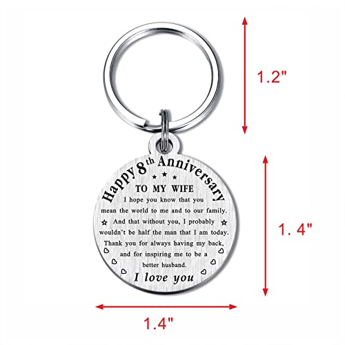 Tanwih 8Th Wedding Anniversary Keychain Gifts For Wife, We Still Do Since 2015, 8 Year Anniversary Decoration For Wife, 8 Yr Anniversary For Her #TOP4
