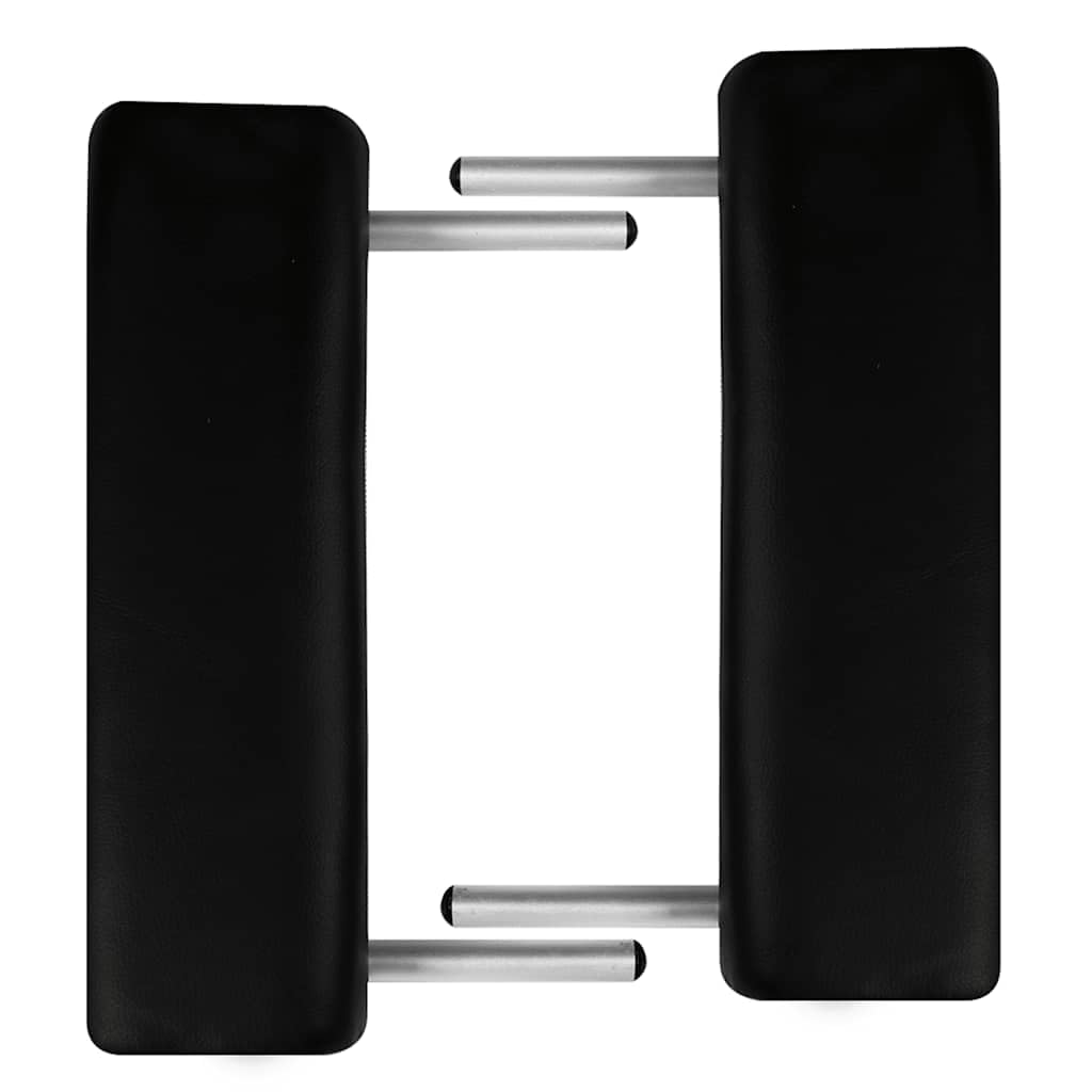 Refined Mesa Camilla de Masaje de Aluminio Plegable de Tres cuerpos Negros