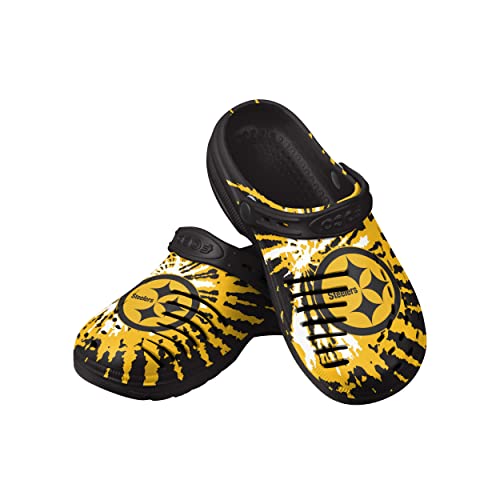 Image of FOCO Mens NFL Team Logo Tie-dye Garden Water Sandals Shoes Slipper Clogs with Strap