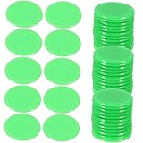Kisangel 100pcs Bingo Counting Chips Markers Game Counters for Poker Night and Parties Bright Green Gambling Discs Smooth Edges for Easy Handling
