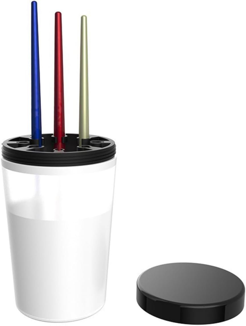 Unomor 2pcs Brush Cleaning Plastic Bottle Washer Quick for Nail, Art Pens