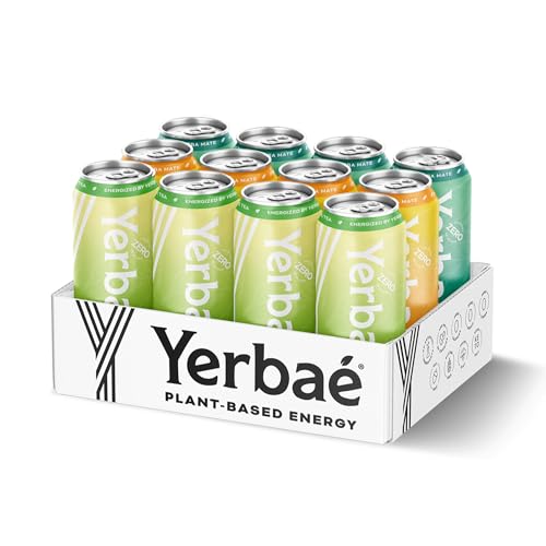 Image of Yerbae Variety Flex Pack, Functional Energy Drink - 0 Sugar, 0 Calories, 0 Carbs. Yerbae is Energized by Yerba Mate, Plant-Based, Healthy Alternative to Sugary Energy Beverages, 16oz cans (12 Pack)
