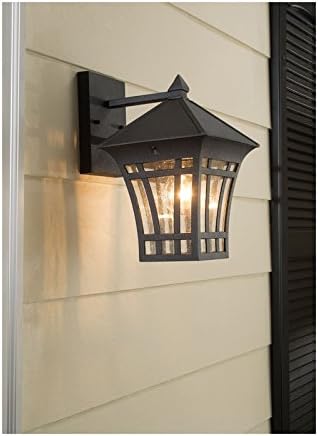 Miniatura 2 de Sea Gull Lighting 88131-12 Herrington - Farol exterior de pared para exteriores, uno - ligero, negro