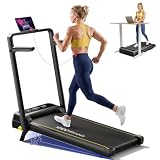 YPOO 16% Walking Pad Incline, Treadmills for Home, Handle Bar, Foldable