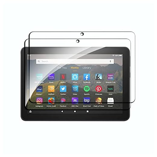 JOKITA [2 Pack Screen Protector for fire hd 8 2020/2022(10th&12th Gen), Tempered Glass Film