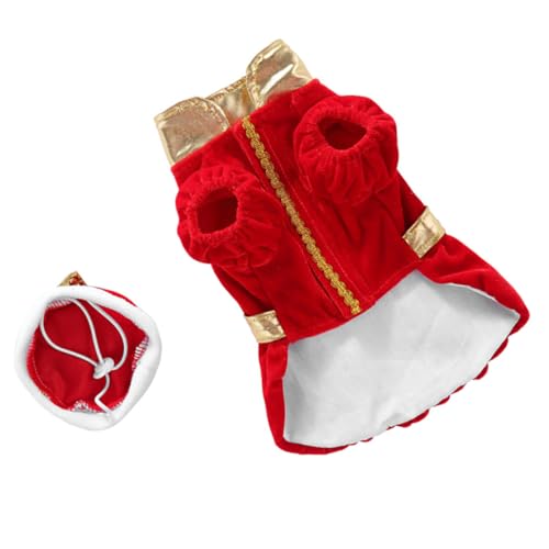 Disfraz navideño rojo para perros talla L
