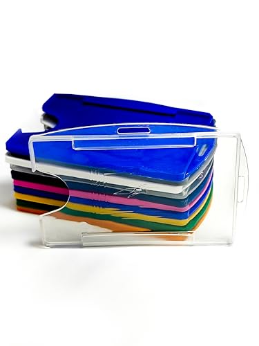 Porta Crachá Vertical e Horizontal Rígido 54mm x 86mm 10un (Transparente)