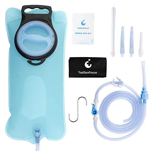 TopQuaFocus Kit de bolsa de enema con nuevo DesignTopQuaFocus Enema Bag Kit de agua y café Enemas Set de limpieza para el hogar