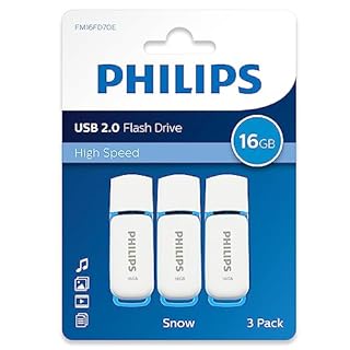 Philips Snow Edition USB 2.0 unità flash USB 3× 16 GB per PC, laptop, computer, archiviazione dati, velocità di lettura fino a 21 MB/s