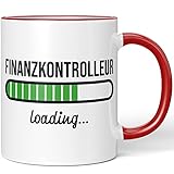 JUNIWORDS Tasse, Finanzkontrolleur loading, Rot (6195821)