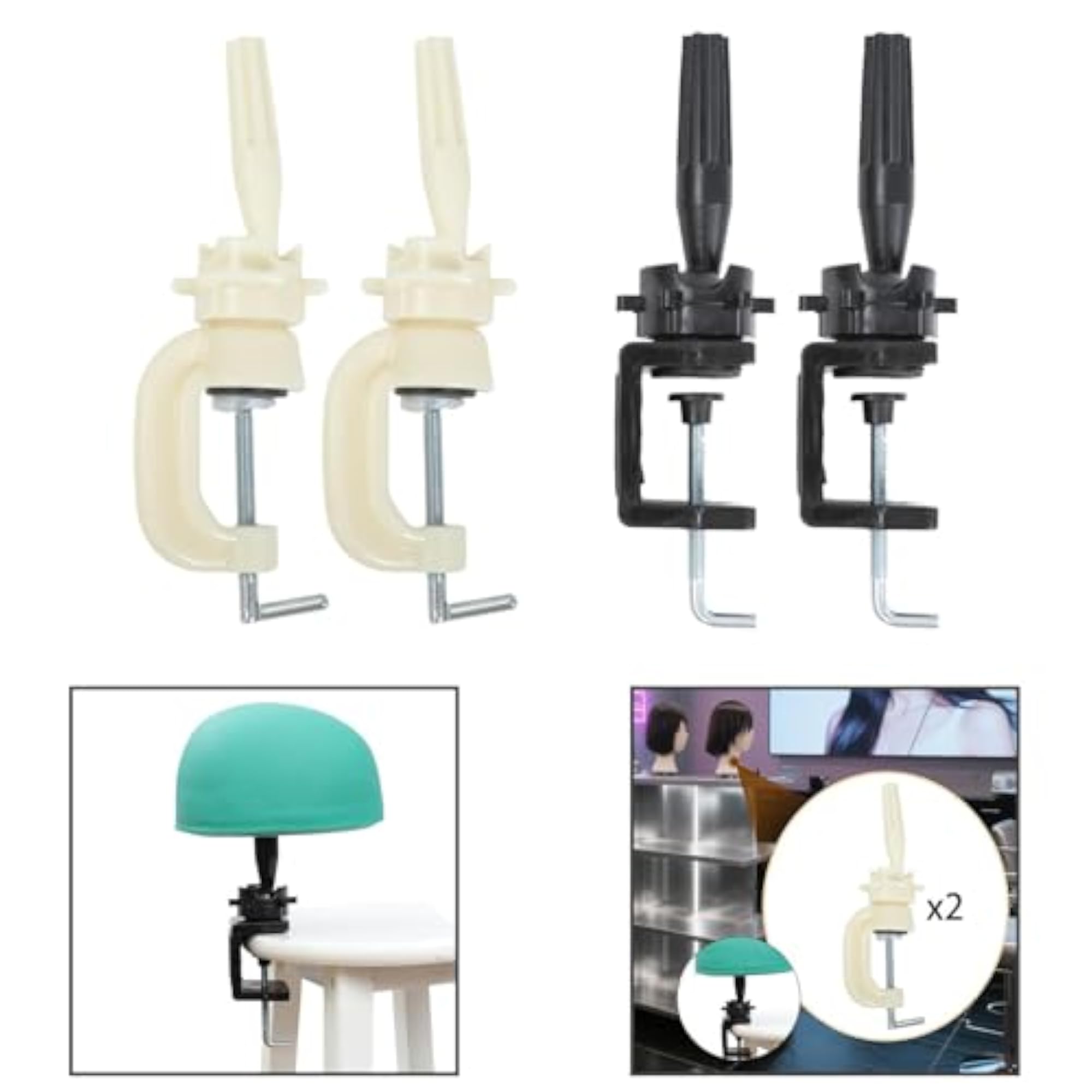 Portable Wig Holder Bracket for Women, 2 Pieces