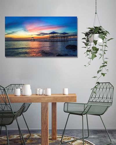 Tableaux pour la mur image sur toile déco moderne salon 75x135cm