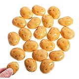 CORHAD 20 Piezas Juguete de Comida de Patata Artificial decoración Jardin decoración jardín Mini Juguetes de Comida Modelo de Fruta Realista Plantas Artificiales Papas pequeñas