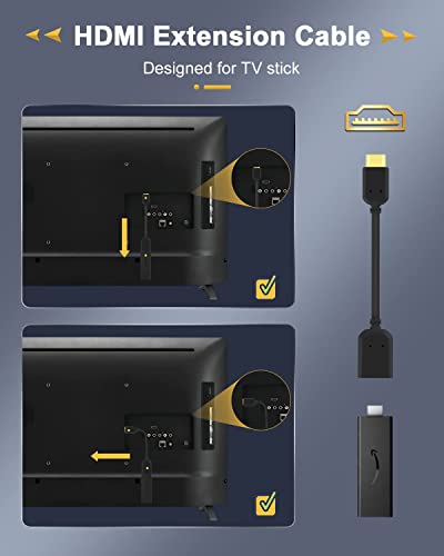 Image of 100FIT High Speed HDMI Male to Female Extension Cable HDMI Extender for fire tv Stick, Laptop /PC, LCD /LED TV, Xbox, PS3 /PS4- Black (30cm)
