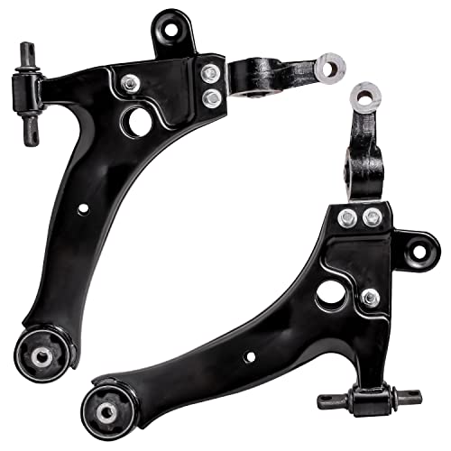 Image of Detroit Axle - 8pc Front End Control Arms Kit for 01-06 Kia Magentis, 01-05 Optima, Lower Control Arms Lower Ball Joints Tie Rod Ends 2001 2002 2003 2004 2005 2006 Replacement