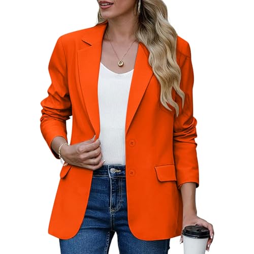 Blazers for Women Trendy Dressy Suit Jackets, Winter Bussiness Suit Clothes,Long Sleeve Button Open Front Tops2