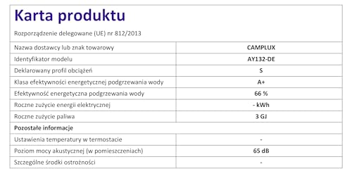 CAMPLUX AY132-DE 5 Liter Tankless Gasdurchlauferhitzer 50mbar, LPG Durchlauferhitzer mit Tragbarer Griff, 10 kW, Propan- oder Butangas, Campingdusche