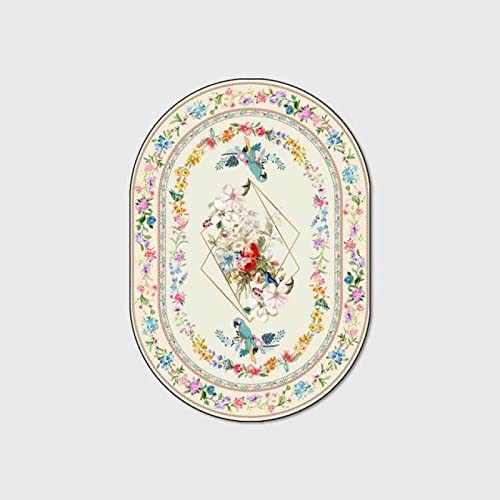 Tappeti Design Ovale Tapijten Voor Woonkamer Vloerkleed 150x180cm Nordic Land Tuin Stijl, voor Woonkamer Speelkamer Slaapkamer Bal Baby Baby Kruipen - Afbeelding 3