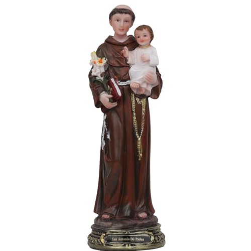 San Antonio De Padua 8" Estatua Decorativa de Resina
