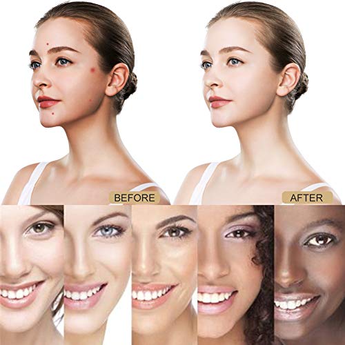 Liquid Foundation Cream, Concealer Cover Cream, BB Cream, Flawless Colour Changing Foundation Makeup Base Nude Face Liquid Cover Concealer, Universal for ALL Skin Types, SPF 15 Shell, 1.41 Fl Oz