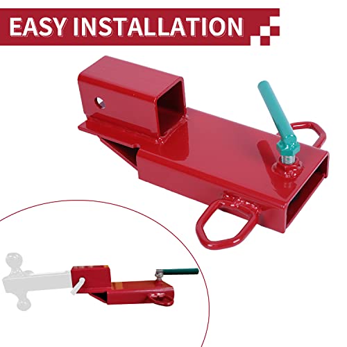 Image of ECOTRIC Clamp On Forklift Trailer Hitch Pallet Fork Towing Hitch 3000 LBS