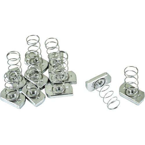Selyse 10 Stück 304 Edelstahl Strebe Kanalmuttern mit langer Feder (M6)