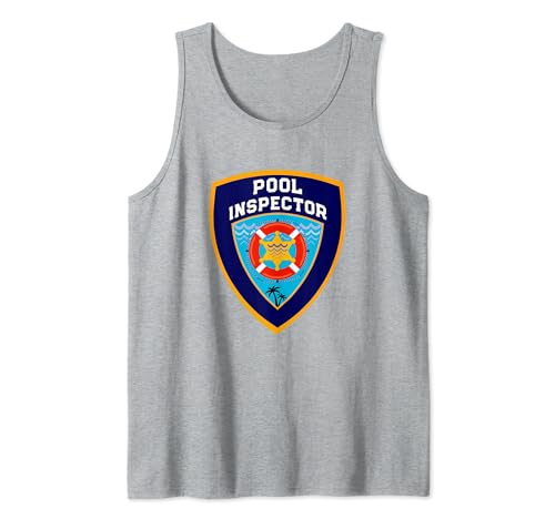 Lindo INSPECTOR DE PISCINA Salvavidas Diversión Sol Relajante Hermanas Viaje Camiseta sin Mangas
