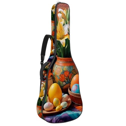 Housse de protection pour guitare de 101,6 cm au design œufs de lys de Pâques