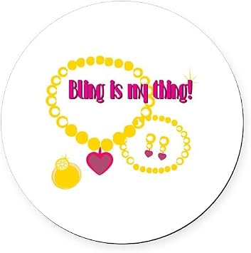CafePress Bling is My Thing 5.5" Round Car Magnet Magnetic Bumper Display